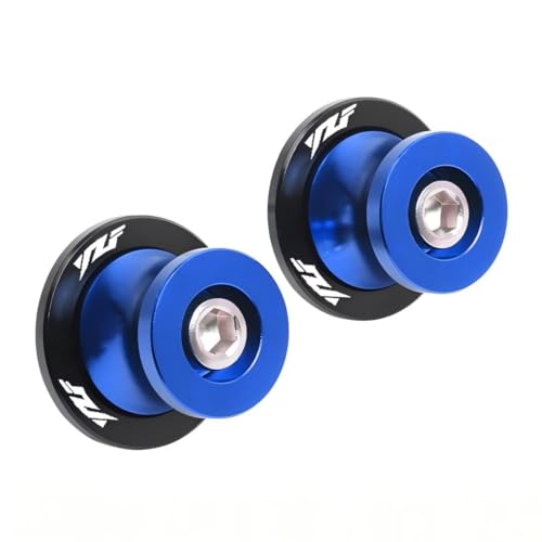 Motorcycle Swingarm Spools for YZF R1 R3 R6 R7 R9 R25 R125 600R 750R All Year, 6mm CNC Aluminum Sliders Stand Screws, Good Spools Accessories For Your YZF R1 R3 R6 R7 blue - color: blue
