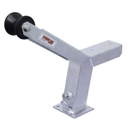 Extreme Max 3006.6898 Adjustable Height Notched Winch Stand with Roller - Galvanized Finish, Hardware Fits 3" W x 5" H Trailer Frames - color: Galvanized, size: Fits 3"W x 5"H Trailer Frames
