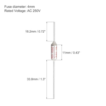 MECCANIXITY 10 Pcs Metal Temperature Thermal Fuse SF77 77C 170.6F 10A 250V Cutoff Thermal Fuse with 20 Pcs BN1.25 Bare Terminal Butt Connector - style: SF77
