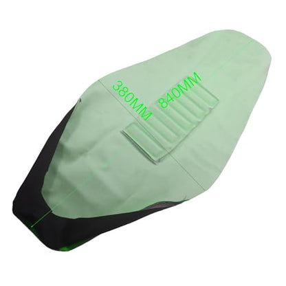 Motorcycle Universal Seat Cover non-slip thick 3D particles suitable Rubber Striped Grip Gripper Soft For CRF WR WRF RMZ YZF SXF EXC EXC XC SX CR KLX 250 Dirt Pit Bike Motocross (Orange) (Green) - color: New Green