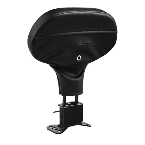 C.C. RIDER Driver Rider Backrest - Pad Diamond 2-Up One-Piece Sissy Bar fit for Harley Touring Road King FLHR Street Glide FLHX Road Glide FLTRX 2009-2023 - color: 04# Black Rider Backrest
