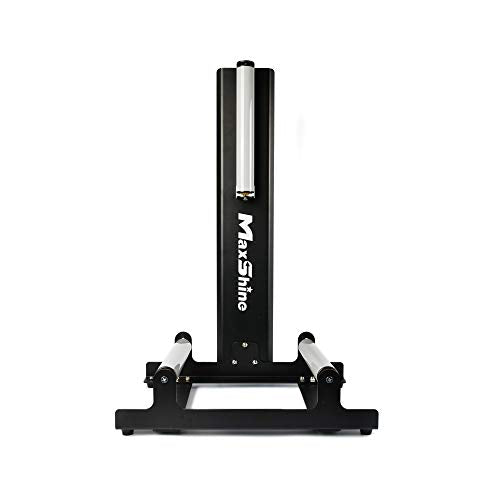Maxshine XL Universal Wheel & Rim Detailing Rolling Stand (Black) | 360° Rotating Tire Stand for Car Detailing, Wheel Wash, Ceramic Coating & Tire Shine | Heavy-Duty Rim Detailing Roller Stand - size: X-Large (Black)