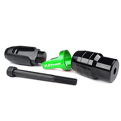 For SUZUKI V-Strom 250 650 1000 DL250 DL650 DL1000/V-Strom1000/XT Motorcycle CNC Aluminum Frame Crash Pad Exhaust Sliders Crash Protector slider - color: green