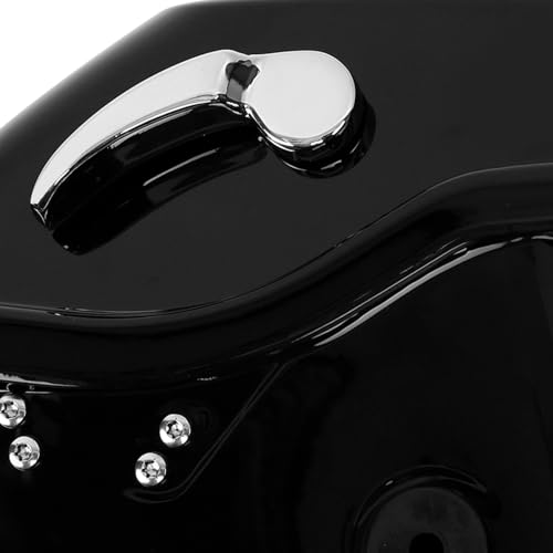 TCT-MOTORPARTS Matte Black Hard Saddle Bags Saddlebag w/Latch Fit for Harley 2014-2024 Touring FLT FLHT FLHTCU FLHRC Road King Street Electra Glide Ultra-Classic - color: Standard Matte Black