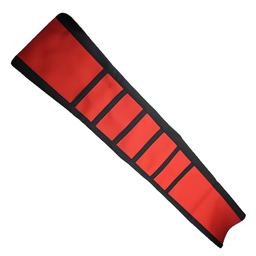 Motorcycle Universal Seat Cover Non-Slip Suitable Rubber Striped Seat Covers Soft For CRF150F CRF230F CRF250F CRF250R CRF450F CRF 150F 230F 450F 450R Dirt Pit Bike Motocross Off Road Motorbike - color: Red