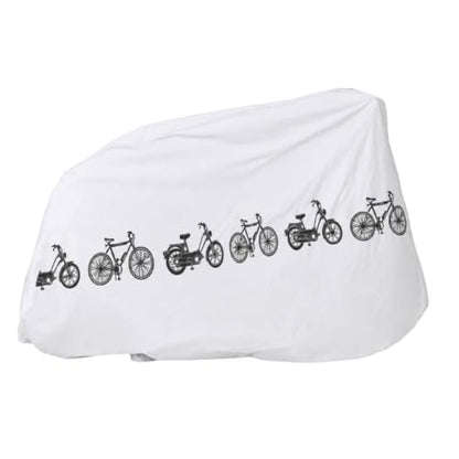 Water-proof Bike Cover 200x100cm - PEVA All-Weather Protector for bike, Scooter & Motorbike(White)