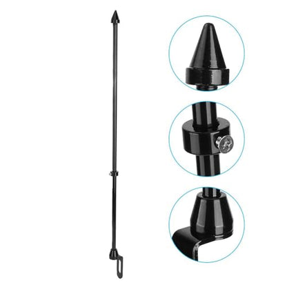 Universal Motorcycle Flagpole Mount, Rear Seat Luggage Rack Flag Pole Holder Accessory for Motorbike Scooter ATV