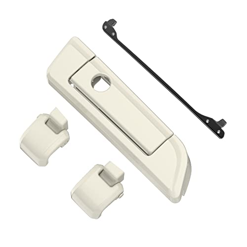 Moto Onfire Birch White Tour Trunk Luggage Latches Hinges Fit for AB Harley Touring Razor Chopped King Tour Trunk Luggage - color: Birch White