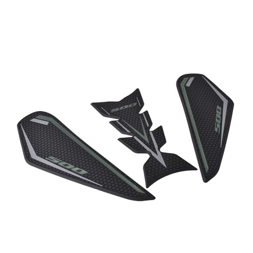 Motorcycle Side Fuel Tank pad Traction Pad Gas Knee Grip Protective Sticker Tankpad Protector fit for Ka&wa&sa&ki NINJA500/Z500 NINJA 500/Z 500 2024 2025 (Grey) - color: Grey