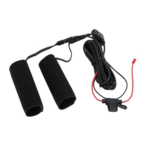 Zunate Heated Grips Cover for Motorcycles and ATVs, 3 Heat Settings with Intelligent Temp Control, IP67 Handlebar Sleeve for Cold Weather