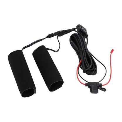 Zunate Heated Grips Cover for Motorcycles and ATVs, 3 Heat Settings with Intelligent Temp Control, IP67 Handlebar Sleeve for Cold Weather