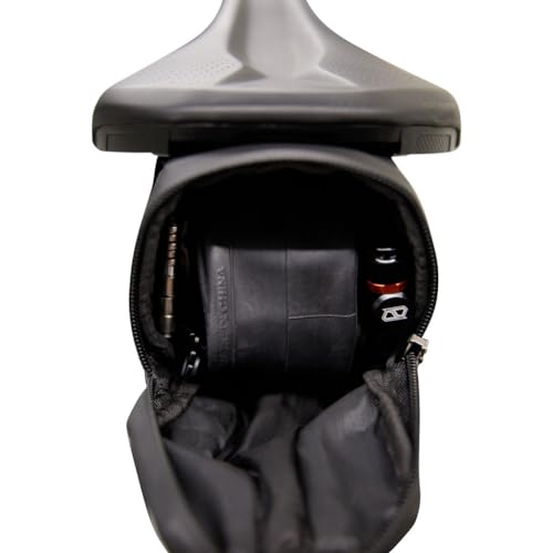 MSR Bicycle Seat Bag Black Bike Under Seat Saddle Bag for Mountain or Road Extra Storage and Taillight Mount