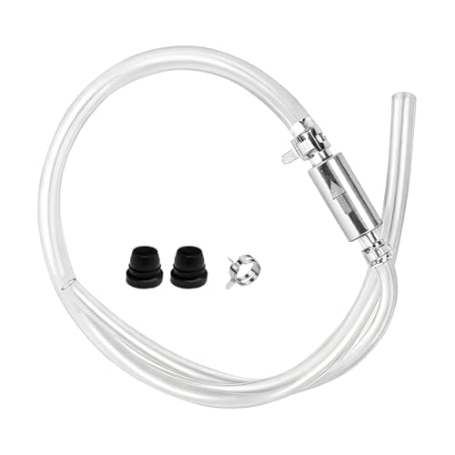 Bittwee Motorcycle Brake Bleeder Hose, One Way Check Motorbike Brake System Bleeding Tools with Screw Caps, Motocross Stop Fluid Bleeder Kit, Universal for Motocross Dirt Bike Scooters - size: 1PC