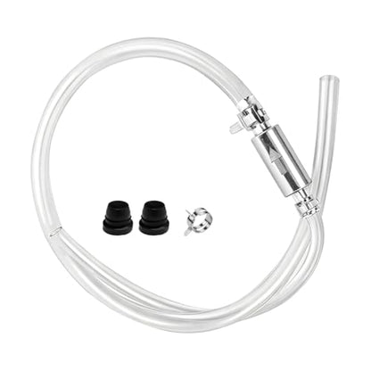 Bittwee Motorcycle Brake Bleeder Hose, One Way Check Motorbike Brake System Bleeding Tools with Screw Caps, Motocross Stop Fluid Bleeder Kit, Universal for Motocross Dirt Bike Scooters - size: 1PC