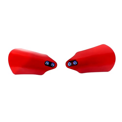 Transparent Red PMMA Acrylic Hand Grip Handguard Windshield Wind Air Deflector on Handleabar Fits for Harley Davidson Softail Dyna Sporster Touring (Red)