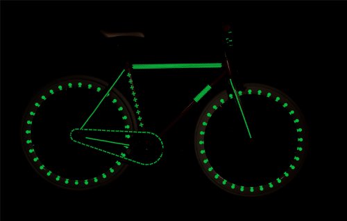 RydeSafe Reflective Decals - Hexagon Kit - Large - color: Green
