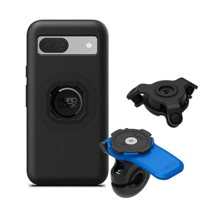 Quad Lock Mirror Motorcycle Phone Mount with Vibration Dampener and MAG Phone Case for Pixel 8a - size: Pixel 8a