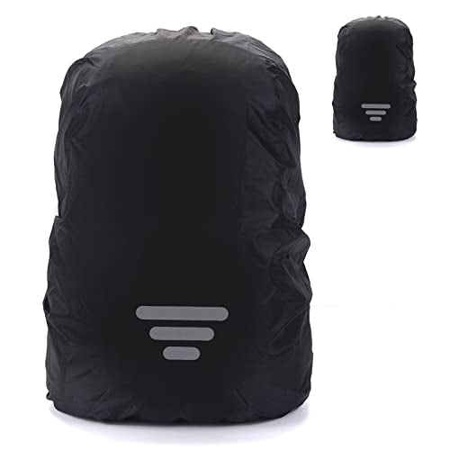 Water Proof Backpack Rain Cover, Foldable Hi Visibility Reflective Backpack Cover, Water Proof Bag Cover for Hiking, Camping, Traveling - color: 3 Stripe, size: XL (For 60-70L)