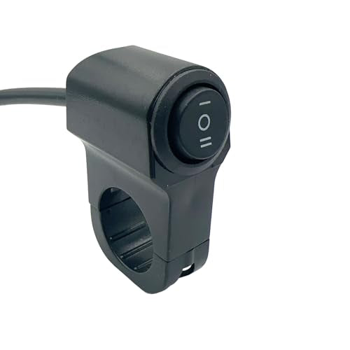 2PCS Motorcycle Handlebar Switch 12V ON-Off-ON Light Toggle Switches Waterproof Aluminum Alloy ATV Compatible with Motorcycle ATV UTV Scooters 7/8" Handlebars (22mm) - size: ON-Off-ON