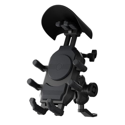 Motorcycle Rearview Mirror Phone Holder, 8-Claw Heavy Duty Thick Phone Mount Compatible with iPhone 15/14/13 Pro Max, Samsung Galaxy S23/S22 Ultra, Gopro Camera - color: Rearview Mirror Mount
