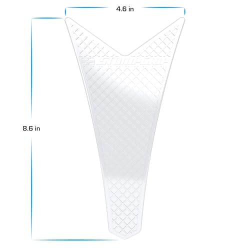 STOMPGRIP | Motorcycle Center Tank Pad Protector | Universal Fit | Chevron | Waffle Clear - color: Clear