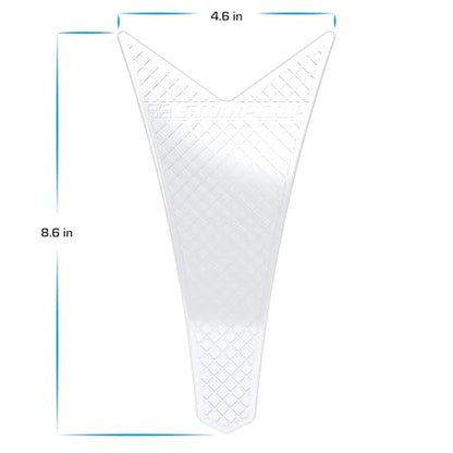 STOMPGRIP | Motorcycle Center Tank Pad Protector | Universal Fit | Chevron | Waffle Clear - color: Clear