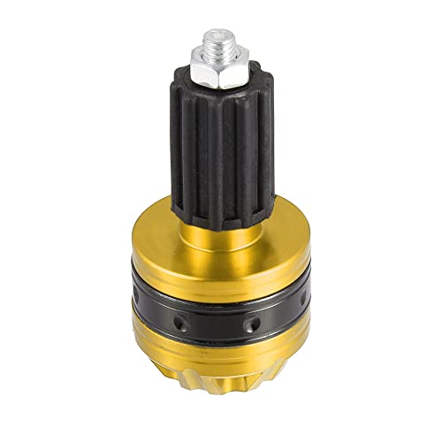 X AUTOHAUX 1 Pair Universal 18mm Handlebar End Caps Plug Bar End Aluminum Alloy for Motorcycle Gold Tone - color: Gold Tone