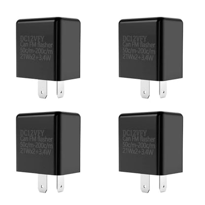 4-Pack Adjustable Speed Frequency Flasher Relay for led Turn Signal, Universal Accessory for Motorcycle Modifiedled Turn Signal Relay