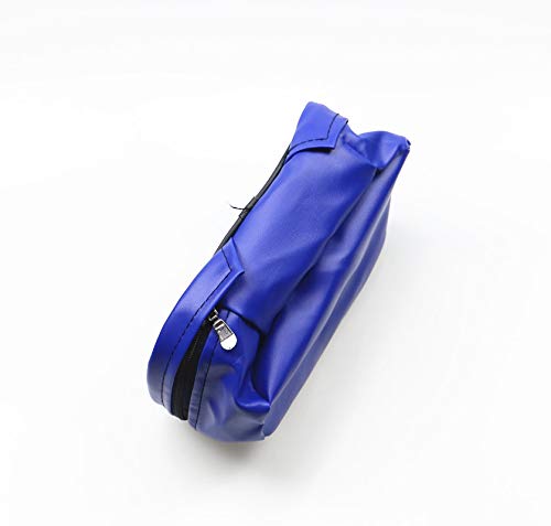 Universal Dirt Bike Off-road PU Leather Tool Bag Storage Tool For Motorcycle Honda Kawasaki Yamaha XR250 KLX250 DRZ 250 (Blue) - color: Blue