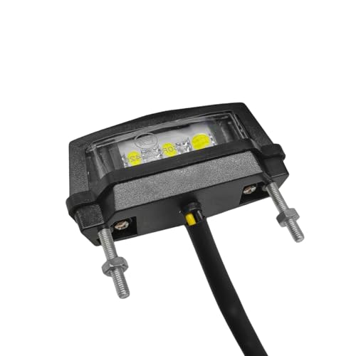 License Plate Lamp Assembly, 12V LED Bright Motorcycle Rear Tail Brake Light Turn Signals, 6K Waterproof Tail Light License Plate Lamp Universal for Most Motorbikes