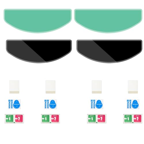 NOUKAJU Universal Motorcycle Helmet Visor+Anti Fog Film, Helmet Face Visor,Anti Fog Film,Anti-Glare, Motorcycle Helmet Shield, High Light Transmittance(Visor 2pack+Anti Fog Film 2pack)