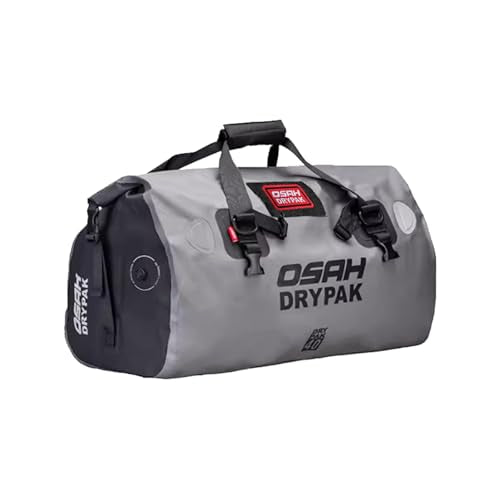 Waterproof Duffel& Luggage Bag - Motorcycle Dry Bag Tail Saddle Bags with Roll Top Closure,Large Storage Space,for Camping, Kayaking, Fishing & Traveling(Grey, 40L) - color: Grey, size: 40L