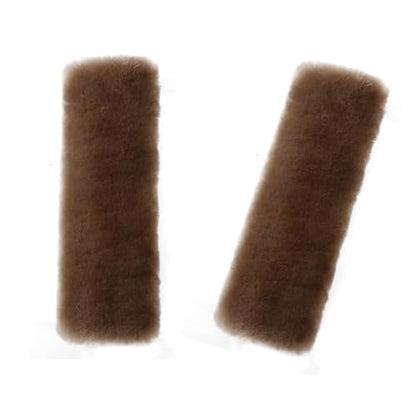 Soft & Cozy Australian Sheepskin Car Seat Belt Covers,2 Pack Fluffy Seatbelt Pads, Genunie Sheepskin Fur Shoulder Straps Cushions for Adults Kids Women and Men (Light Tan) - color: Light Tan