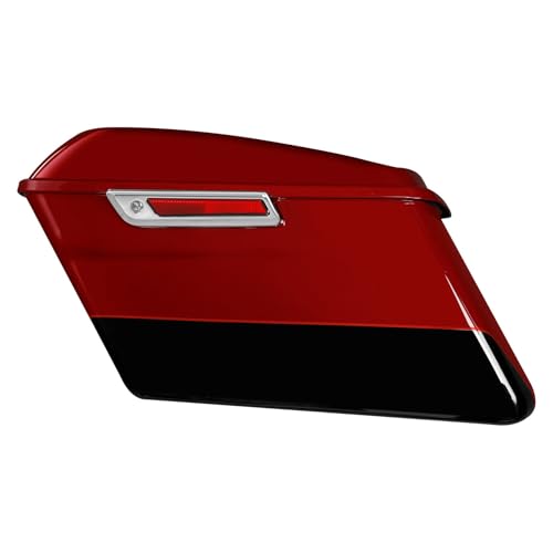 HR3 Billiard Red/Vivid Black Hard Saddlebags Compatible with 2020 Road Glide Limited FLTRK 2021 Ultra Limited FLHTK (Replace for OEM) Fit for 2014-2023 Harley Touring Models - color: Billiard Red / Vivid Black