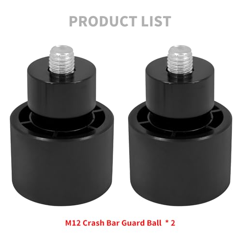 Motorcycle Crash Bar Guard Ball Engine Guard Collision Protector Fit for Harley 2Pc Black - color: All Black