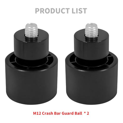 Motorcycle Crash Bar Guard Ball Engine Guard Collision Protector Fit for Harley 2Pc Black - color: All Black