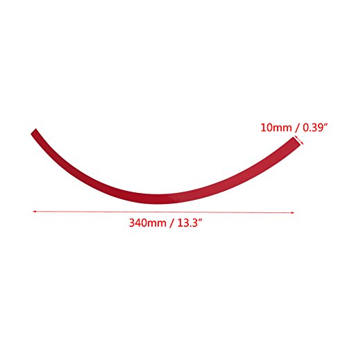 Reflective Wheel Rim Strips, 16 Pieces Red Car Motorcycle Rim Tape, 17-19 Inch Universal Adhesive Safety Decals for Night Visibility, Pre-Curved Stickers for Wheels