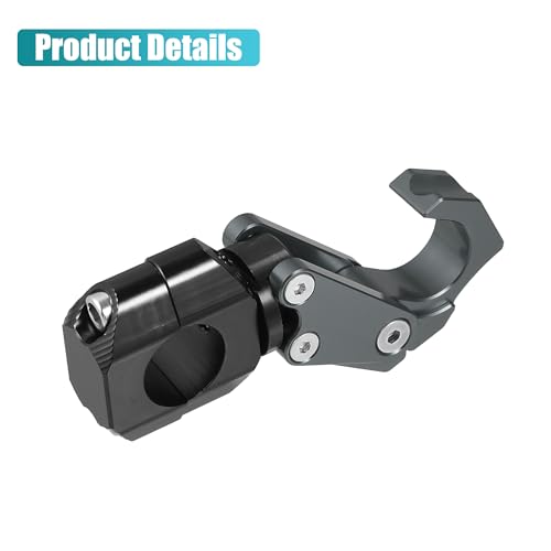 uxcell Motorcycle Handlebar Hook Aluminum Alloy Helmet Gloves Hanger Luggage Hanger for Honda ADV150 2023 W/Hexagonal Screws and Wrench Titanium Tone