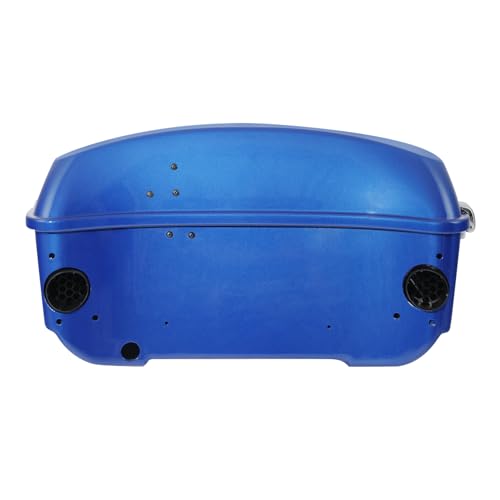 TCMT 13.7" King Motorcycle Trunk Box W/Latch Key Fit For Harley 2014-2025 Touring CVO Road King Road Glide Street Glide Electra Glide Ultra Limited Electric Blue - color: Electric Blue(W Speaker Holes)