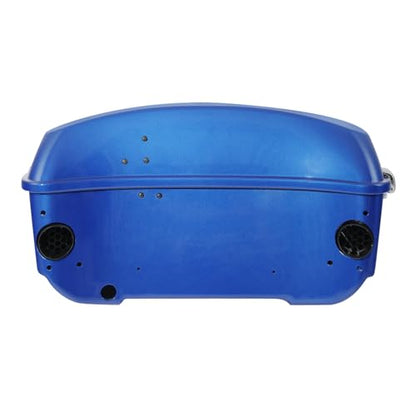TCMT 13.7" King Motorcycle Trunk Box W/Latch Key Fit For Harley 2014-2025 Touring CVO Road King Road Glide Street Glide Electra Glide Ultra Limited Electric Blue - color: Electric Blue(W Speaker Holes)