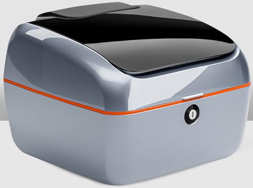 Motorbike Top Cases, Top Box for Motorcycle Trunk Box with Lock for Storage Helmet, Luggage Box for Motorcycle Scooter Moped,Grey - color: Grey
