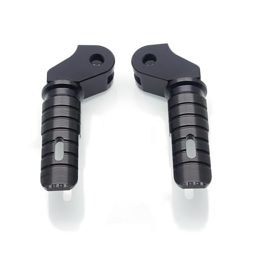 MZS Motorcycle Foot Pegs, 360° Roating Rider Front Footpegs Footrest Rest Pedal Black CNC Compatible with Bonneville T100 2016-2022 / Bonneville T120 2016-2022 - size: Bonneville T100 / Bonneville T120