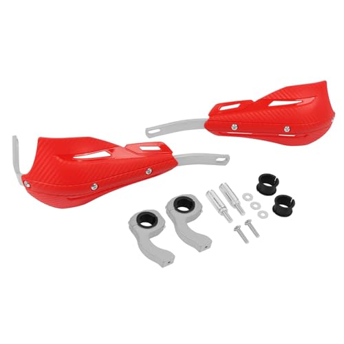 CHIFUN Handguard for 7/8" 22mm and 1 1/8" 28mm Motorcycle Handlebar Brake Lever Protection Hand Guard CNC Aluminum Compatible with ATV Motorbike Motocross Supermoto Racing Dirt Pit Bike - color: Red
