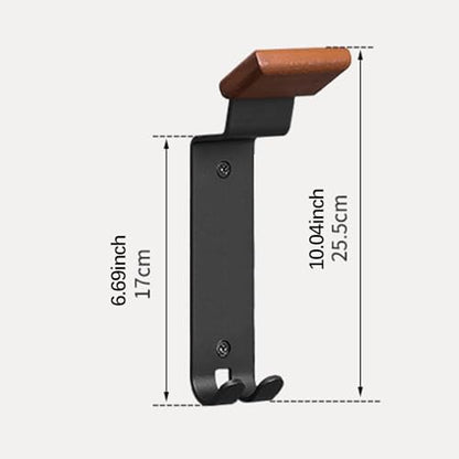 harayaa Helmet Holder Wall Mount Motorcycle Gear Rack Wooden Steel Organizer Heavy Duty Hanger Key Hook Display Suitable for Mudroom Locker Room Workshop, 7.5x5x25.5cm - size: 7.5x5x25.5cm