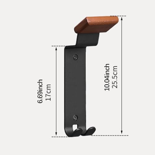 Helmet Holder Wall Mount Motorcycle Gear Rack Wooden Steel Hanger Display Stand with Key Hook Organizer Suitable for Entryway, 7.5x5x25.5cm - size: 7.5x5x25.5cm