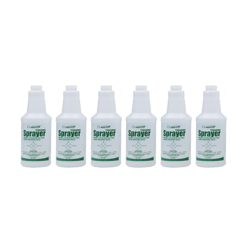 Nanoskin 6-Pack 16 Oz. HDPE Spray Bottles with Molded-In Ounces Scale, 28/400 Neck Finish - Durable, Accurate, Versatile for Auto Detailing, Cleaning Solutions, Chemical Resistant, Leak-Proof Design - size: 16 Ounce (Pack of 6)