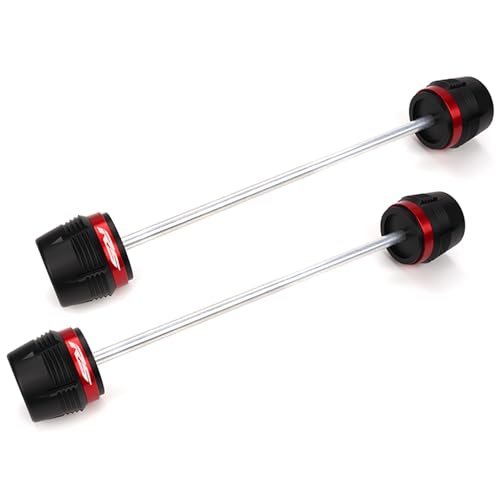 Compatible with RS660 RS457 RSV4 Factory 2009-2023 2024 2025 Tuono 660 Factory Tuono 457 Motorcycle Front Rear Wheel Axle Fork Crash Protector RS 660 457 RS V4 (Red) - color: Red