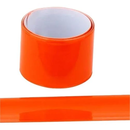 28pcs Reflective Bands for Wrist Arm Ankle Leg High Visibility Reflect Straps for Night Walking Running Reflective Strips Warning Tape - color: Orange