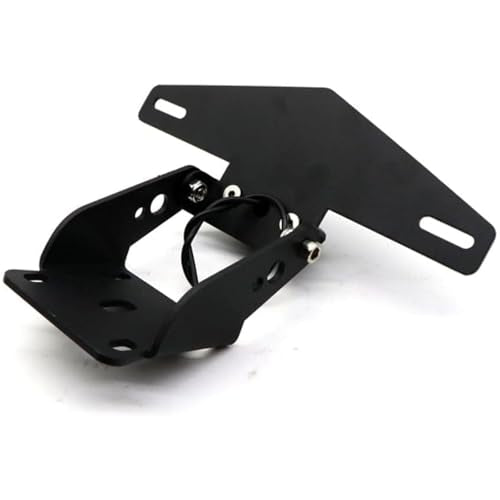 Motorcycle License Plate Bracket Mount Holder with Light Adjustable License Plate Frame Fender Eliminator with LED Light Tail Tidy Device Fit for KTM Duke 125 200 250 390 2017-2019