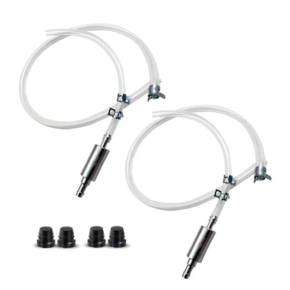 Brake Bleeder Hose- One Way Check Valve Tube Deflation Kit with with Nozzle Cap & Metal Clamp for Motorcycle Clutch (2pack)